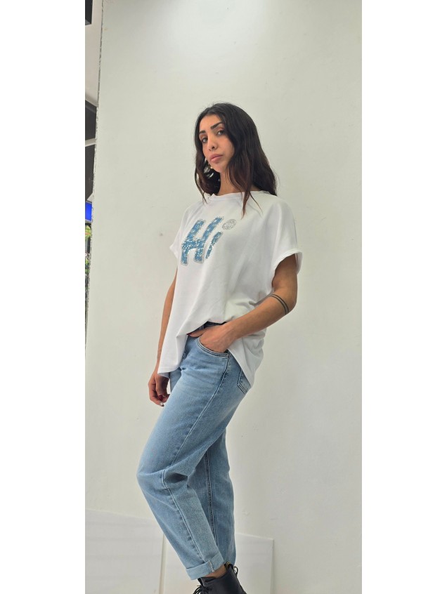 ΜΠΛΟΥΖΑ ΜΕ ΣΤΑΜΠΑ "Hi"ΒΑΜΒΑΚΕΡΗ