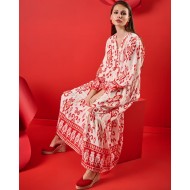 Φόρεμα εμπριμε με v ντεκολτέ 