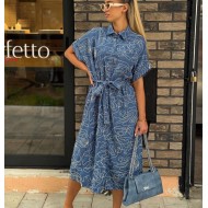 Φόρεμα μιντι σε jean απωχρωση